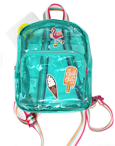 Girls Mini Backpack with Patches - Sun Squad Green